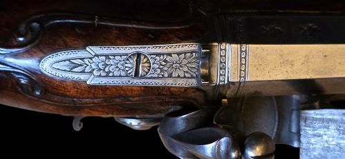 OFFICERSDUELLING FLINTLOCK PISTOL BY BARBER OF NEWARK OF VERY HIGH QUALITY 18TH CENTURY - ADDITIONAL PHOTO 21