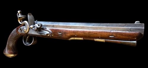OFFICERSDUELLING FLINTLOCK PISTOL BY BARBER OF NEWARK OF VERY HIGH QUALITY 18TH CENTURY - ADDITIONAL PHOTO 26