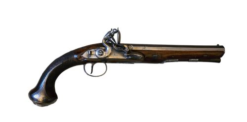 OFFICERSDUELLING FLINTLOCK PISTOL BY BARBER OF NEWARK OF VERY HIGH QUALITY 18TH CENTURY - ADDITIONAL PHOTO 27