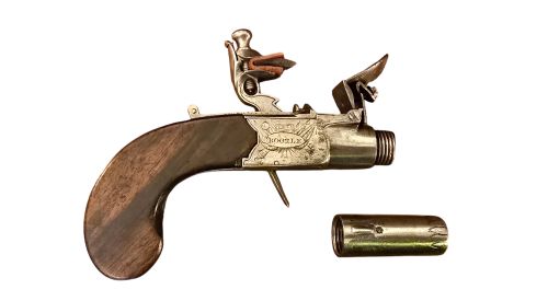 A FINE18TH CENTURY FLINTLOCK TURN OFF BOXLOCK POCKET PISTOL 40 BORE BY J ROBINSON BOOTLE LIVERPOOL BIRMINGHAM PROOF MARKS - ADDITIONAL PHOTO 23