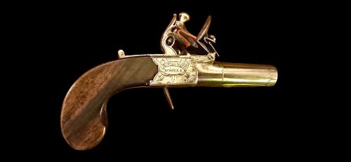 A FINE18TH CENTURY FLINTLOCK TURN OFF BOXLOCK POCKET PISTOL 40 BORE BY J ROBINSON BOOTLE LIVERPOOL BIRMINGHAM PROOF MARKS - ADDITIONAL PHOTO 28