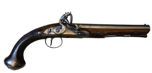 officersduelling flintlock pistol by barber of newark of very high quality 18th century - CATEGORY: ANTIQUE MISCELLANEOUS - DATED 18TH CENTURY