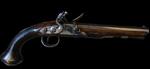 OFFICERSDUELLING FLINTLOCK PISTOL BY BARBER OF NEWARK OF VERY HIGH QUALITY 18TH CENTURY - ADDITIONAL PHOTO 30