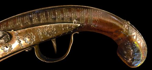 OTTOMAN EMPIRE AFGHAN FLINTLOCK LONG PISTOL WITH STRONGLY SWAMPED BARREL HAVING SILVER INLAY18TH CENTURY - ADDITIONAL PHOTO 6