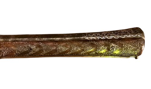 OTTOMAN EMPIRE AFGHAN FLINTLOCK LONG PISTOL WITH STRONGLY SWAMPED BARREL HAVING SILVER INLAY18TH CENTURY - ADDITIONAL PHOTO 18