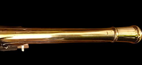 GEORGIAN BRASS BARRELLED EARLY SEASERVICE FLINTLOCK BLUNDERBUSS CIRCA 1770 BY WARD STEELE - ADDITIONAL PHOTO 5