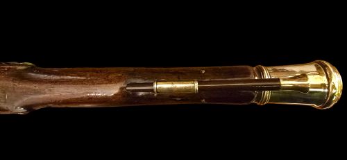 GEORGIAN BRASS BARRELLED EARLY SEASERVICE FLINTLOCK BLUNDERBUSS CIRCA 1770 BY WARD STEELE - ADDITIONAL PHOTO 9