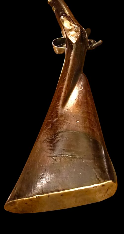 GEORGIAN BRASS BARRELLED EARLY SEASERVICE FLINTLOCK BLUNDERBUSS CIRCA 1770 BY WARD STEELE - ADDITIONAL PHOTO 18