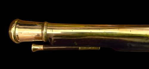 GEORGIAN BRASS BARRELLED EARLY SEASERVICE FLINTLOCK BLUNDERBUSS CIRCA 1770 BY WARD STEELE - ADDITIONAL PHOTO 22