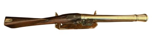 GEORGIAN BRASS BARRELLED EARLY SEASERVICE FLINTLOCK BLUNDERBUSS CIRCA 1770 BY WARD STEELE - ADDITIONAL PHOTO 25