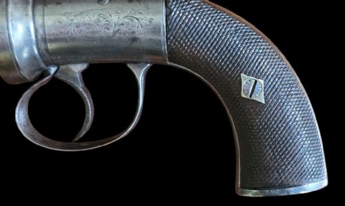 A JOHN MANTON TRANSITIONAL SIX SHOT ENGLISH REVOLVER LONDON CIRCA 1840 - ADDITIONAL PHOTO 11