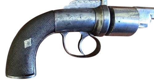 A JOHN MANTON TRANSITIONAL SIX SHOT ENGLISH REVOLVER LONDON CIRCA 1840 - ADDITIONAL PHOTO 15