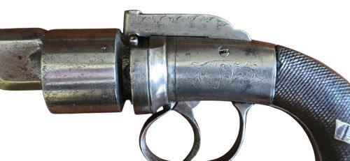 A JOHN MANTON TRANSITIONAL SIX SHOT ENGLISH REVOLVER LONDON CIRCA 1840 - ADDITIONAL PHOTO 21