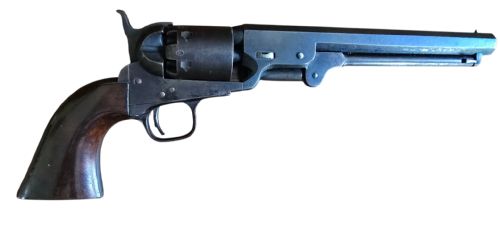 COLT MODEL 1851 NAVY PERCUSSION REVOLVER LONDON PROOFED EXPORT MODEL SERIAL NO 157389L CIRCA 1863COL SAML COLT NEW YORK US AMERICA A RARE ORIGINAL PISTOL - ADDITIONAL PHOTO 3