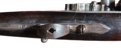 A FINE MOROCCAN SNAPHANCE JEZAIL MUSKET WITH SILVER INLAY DECORATION CIRCA 1889 - ADDITIONAL PHOTO 13