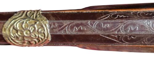A FINE MOROCCAN SNAPHANCE JEZAIL MUSKET WITH SILVER INLAY DECORATION CIRCA 1889 - ADDITIONAL PHOTO 24