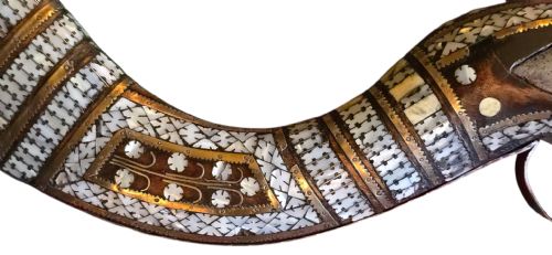 FINE INDO MUSLIM FLINTLOCK MUSKETJEZAIL EXTENSIVELY DECORATED WITH INSET BRASS AND MOTHEROFPEARL INLAY COMPLETE WITH AFGHAN STOCK C17801820 - ADDITIONAL PHOTO 10