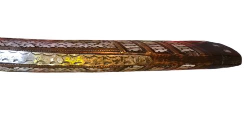 FINE INDO MUSLIM FLINTLOCK MUSKETJEZAIL EXTENSIVELY DECORATED WITH INSET BRASS AND MOTHEROFPEARL INLAY COMPLETE WITH AFGHAN STOCK C17801820 - ADDITIONAL PHOTO 13