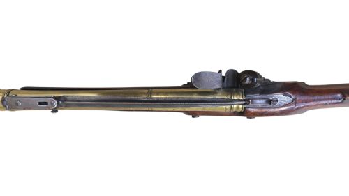 RARE 18TH CENTURY IRISH FLINTLOCK BLUNDERBUSS WITH SPRING BAYONET BY THE RENOWNED IRISH GUNSMITH EGAN PARSONSTOWN BIRR - ADDITIONAL PHOTO 6