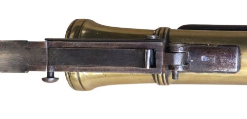RARE 18TH CENTURY IRISH FLINTLOCK BLUNDERBUSS WITH SPRING BAYONET BY THE RENOWNED IRISH GUNSMITH EGAN PARSONSTOWN BIRR - ADDITIONAL PHOTO 14