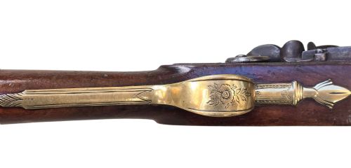 RARE 18TH CENTURY IRISH FLINTLOCK BLUNDERBUSS WITH SPRING BAYONET BY THE RENOWNED IRISH GUNSMITH EGAN PARSONSTOWN BIRR - ADDITIONAL PHOTO 17