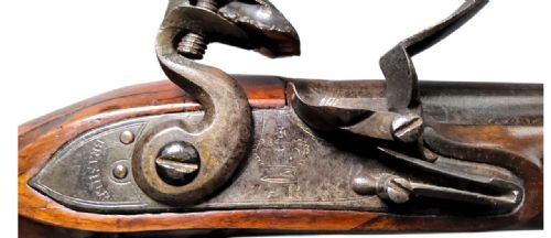 BRITISH TOWER FLINTLOCK PISTOL C17701815 CROWNGR TOWER MARKED LOCK STAMPED BRASHER BRASS FURNITURE WALNUT STOCK WITH PERIOD WEAR FLINTLOCK ACTION IN WORKING ORDER A SOLID NAPOLEONICERA SERVICE PISTOL - ADDITIONAL PHOTO 2