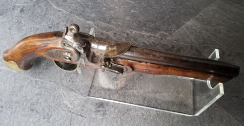 BRITISH TOWER FLINTLOCK PISTOL C17701815 CROWNGR TOWER MARKED LOCK STAMPED BRASHER BRASS FURNITURE WALNUT STOCK WITH PERIOD WEAR FLINTLOCK ACTION IN WORKING ORDER A SOLID NAPOLEONICERA SERVICE PISTOL - ADDITIONAL PHOTO 10