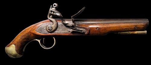 BRITISH TOWER FLINTLOCK PISTOL C17701815 CROWNGR TOWER MARKED LOCK STAMPED BRASHER BRASS FURNITURE WALNUT STOCK WITH PERIOD WEAR FLINTLOCK ACTION IN WORKING ORDER A SOLID NAPOLEONICERA SERVICE PISTOL - ADDITIONAL PHOTO 15