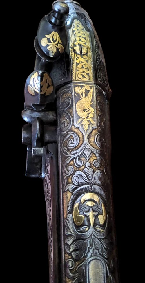 TURKISH SILVERINLAID FLINTLOCK HOLSTER PISTOL 19TH CENTURY FULLY WORKING 41CM FOR OTTOMAN COLLECTOR OF ARMS - ADDITIONAL PHOTO 1