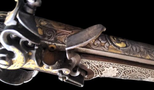 TURKISH SILVERINLAID FLINTLOCK HOLSTER PISTOL 19TH CENTURY FULLY WORKING 41CM FOR OTTOMAN COLLECTOR OF ARMS - ADDITIONAL PHOTO 4