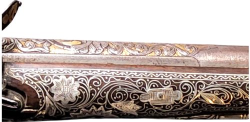 TURKISH SILVERINLAID FLINTLOCK HOLSTER PISTOL 19TH CENTURY FULLY WORKING 41CM FOR OTTOMAN COLLECTOR OF ARMS - ADDITIONAL PHOTO 7