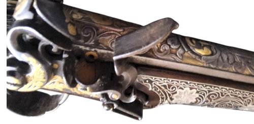 TURKISH SILVERINLAID FLINTLOCK HOLSTER PISTOL 19TH CENTURY FULLY WORKING 41CM FOR OTTOMAN COLLECTOR OF ARMS - ADDITIONAL PHOTO 10