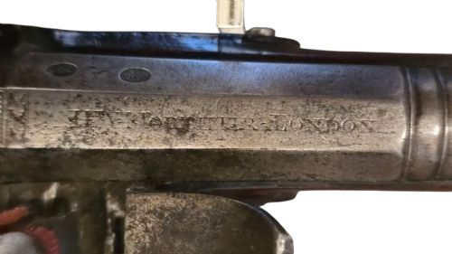CASED PAIR OF MORTIMER FLINTLOCK DUELLING PISTOLS BY HW MORTIMER SON LONDON CIRCA 1800 - ADDITIONAL PHOTO 25