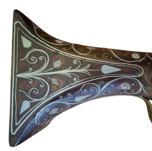 OTTOMANBALKAN SILVERINLAID MIQUELET PISTOL LATE 18TH TO EARLY 19TH CENTURY PROFUSELY DECORATED WITH SILVER INLAY - ADDITIONAL PHOTO 3