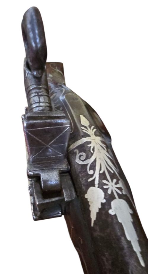 OTTOMANBALKAN SILVERINLAID MIQUELET PISTOL LATE 18TH TO EARLY 19TH CENTURY PROFUSELY DECORATED WITH SILVER INLAY - ADDITIONAL PHOTO 9