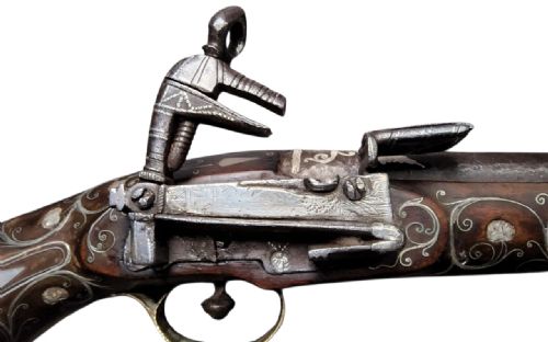 OTTOMANBALKAN SILVERINLAID MIQUELET PISTOL LATE 18TH TO EARLY 19TH CENTURY PROFUSELY DECORATED WITH SILVER INLAY - ADDITIONAL PHOTO 11