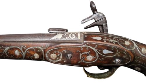 OTTOMANBALKAN SILVERINLAID MIQUELET PISTOL LATE 18TH TO EARLY 19TH CENTURY PROFUSELY DECORATED WITH SILVER INLAY - ADDITIONAL PHOTO 14