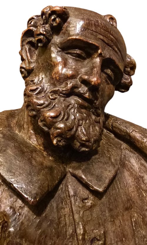 LATE GOTHIC CARVED DONOR FIGURE UPPER RHINE C1500 - ADDITIONAL PHOTO 1