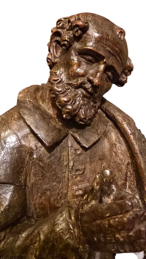 LATE GOTHIC CARVED DONOR FIGURE UPPER RHINE C1500 - ADDITIONAL PHOTO 4