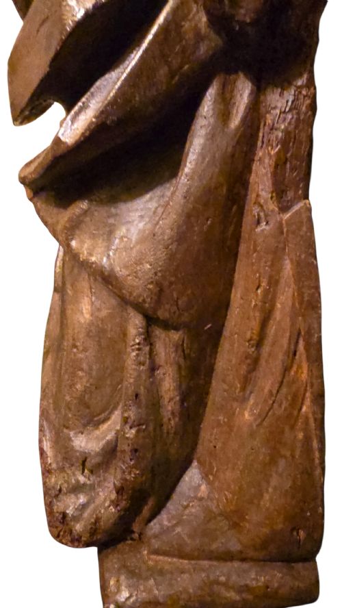 LATE GOTHIC CARVED DONOR FIGURE UPPER RHINE C1500 - ADDITIONAL PHOTO 8