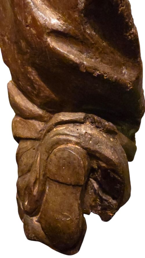 LATE GOTHIC CARVED DONOR FIGURE UPPER RHINE C1500 - ADDITIONAL PHOTO 11