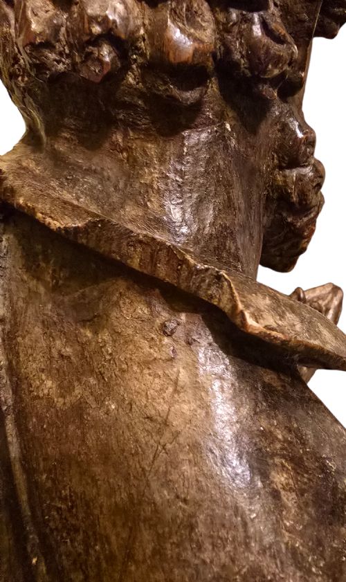 LATE GOTHIC CARVED DONOR FIGURE UPPER RHINE C1500 - ADDITIONAL PHOTO 12