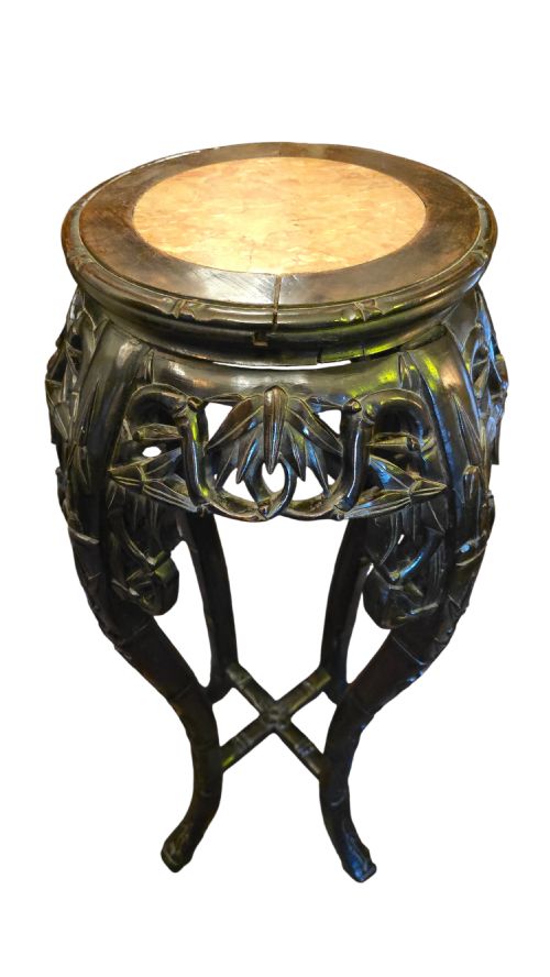 CHINESE HARDWOOD MARBLETOP PLANT STANDJARDINIRE STANDCHINA LATE 19TH CENTURY CIRCA 1880 - ADDITIONAL PHOTO 1