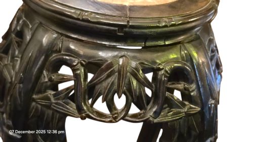 CHINESE HARDWOOD MARBLETOP PLANT STANDJARDINIRE STANDCHINA LATE 19TH CENTURY CIRCA 1880 - ADDITIONAL PHOTO 2