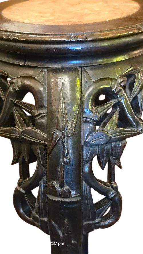CHINESE HARDWOOD MARBLETOP PLANT STANDJARDINIRE STANDCHINA LATE 19TH CENTURY CIRCA 1880 - ADDITIONAL PHOTO 9