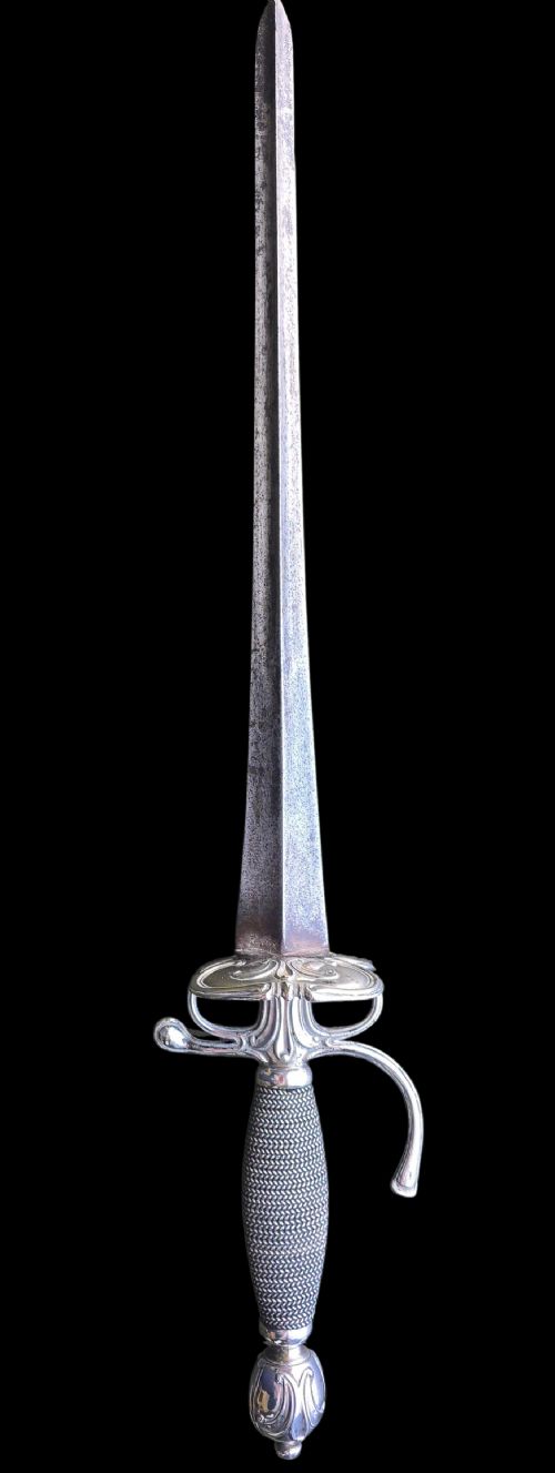 18TH CENTURY CONTINENTAL SILVERHILTED SMALLSWORD LATER PERIOD CONVERSION TO A SHORT SWORDDAGGER FRANCE OR FRANCOITALIAN ORIGINALLY CIRCA 17501775 PERIOD CONVERSION CIRCA 17901820 - ADDITIONAL PHOTO 2