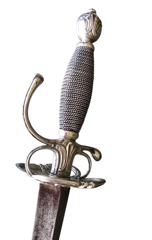 18TH CENTURY CONTINENTAL SILVERHILTED SMALLSWORD LATER PERIOD CONVERSION TO A SHORT SWORDDAGGER FRANCE OR FRANCOITALIAN ORIGINALLY CIRCA 17501775 PERIOD CONVERSION CIRCA 17901820 - ADDITIONAL PHOTO 9