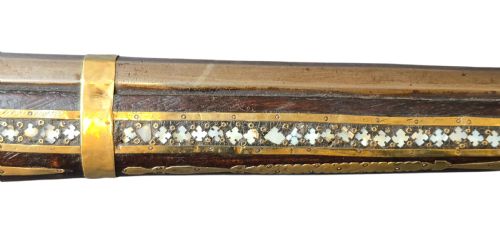 INDOPERSIAN FLINTLOCK MUSKET WITH MOTHEROFPEARL BRASS INLAY LATE 18TH CENTURY - ADDITIONAL PHOTO 9