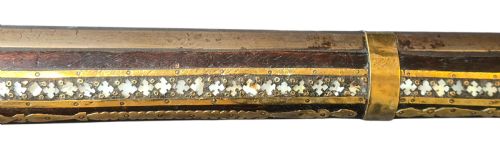 INDOPERSIAN FLINTLOCK MUSKET WITH MOTHEROFPEARL BRASS INLAY LATE 18TH CENTURY - ADDITIONAL PHOTO 10