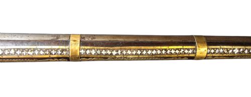 INDOPERSIAN FLINTLOCK MUSKET WITH MOTHEROFPEARL BRASS INLAY LATE 18TH CENTURY - ADDITIONAL PHOTO 11